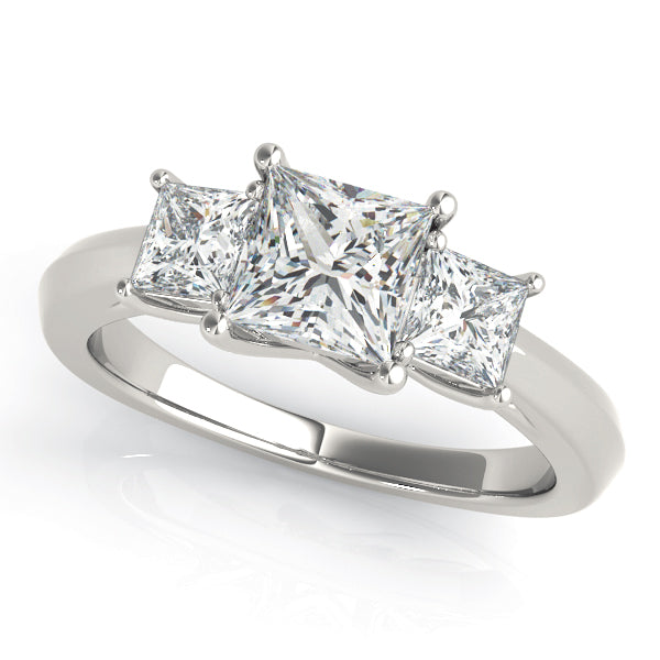 3 Stone Princess Cut Engagement Ring (84600)