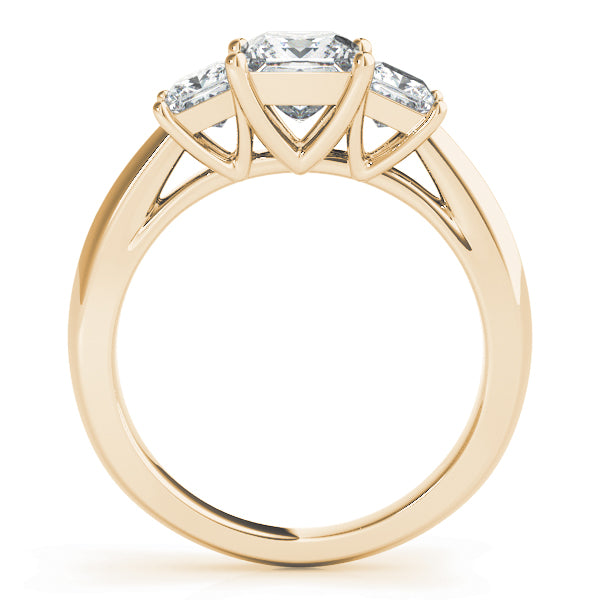 3 Stone Princess Cut Engagement Ring (84600)