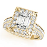 Halo For Emerald Cut Engagement Ring (84605)