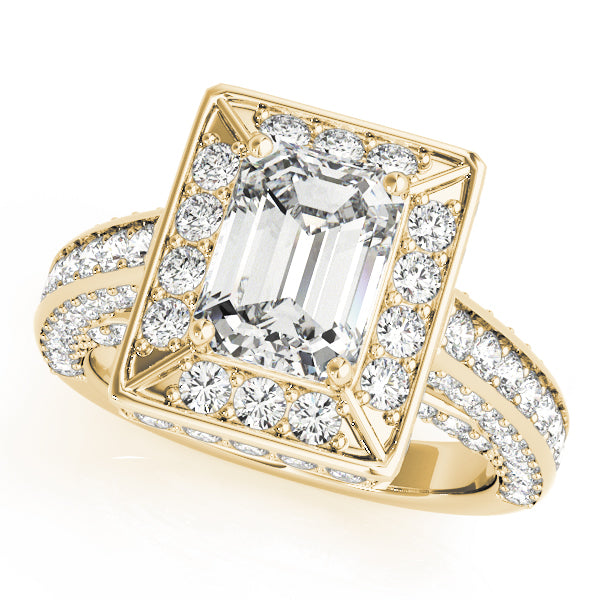 Halo For Emerald Cut Engagement Ring (84605)