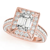 Halo For Emerald Cut Engagement Ring (84605)