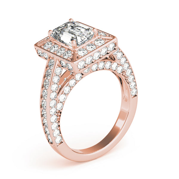 Halo For Emerald Cut Engagement Ring (84605)