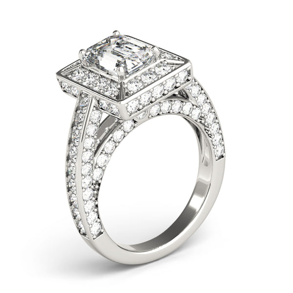 Halo For Emerald Cut Engagement Ring (84605)
