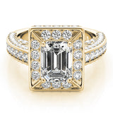 Halo For Emerald Cut Engagement Ring (84605)