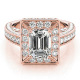 Halo For Emerald Cut Engagement Ring (84605)