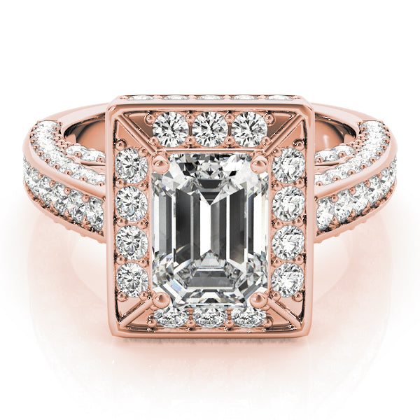 Halo For Emerald Cut Engagement Ring (84605)