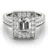 Halo For Emerald Cut Engagement Ring (84605)