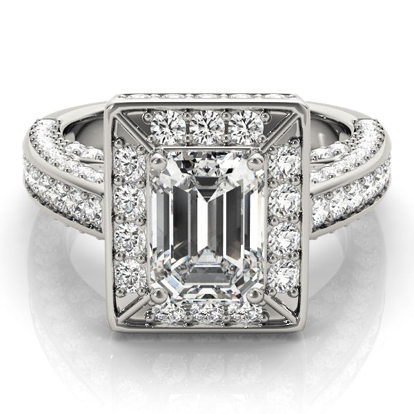 Halo For Emerald Cut Engagement Ring (84605)
