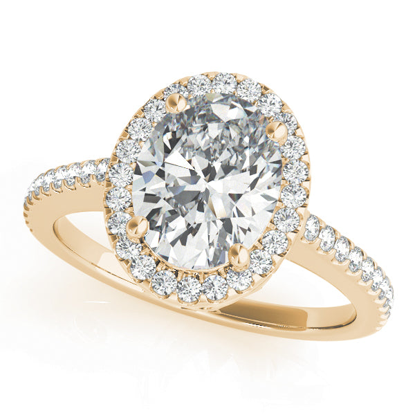Oval Halo Engagement Ring (84606)