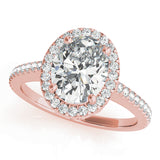 Oval Halo Engagement Ring (84606)