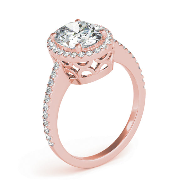 Oval Halo Engagement Ring (84606)