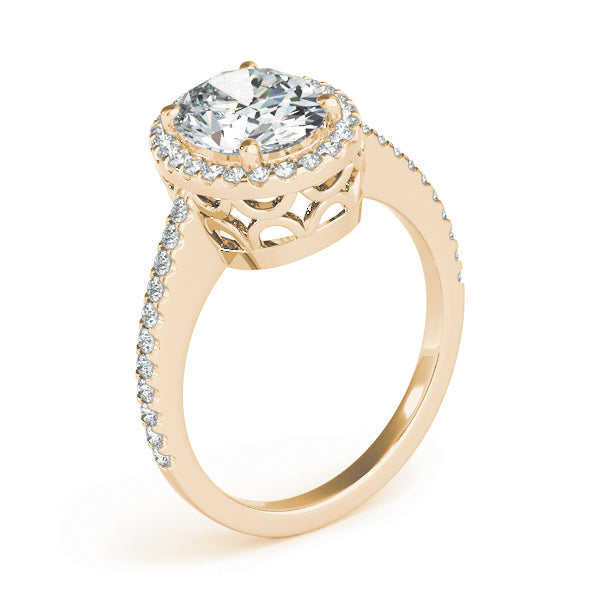 Oval Halo Engagement Ring (84606)