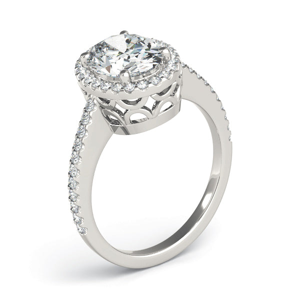 Oval Halo Engagement Ring (84606)