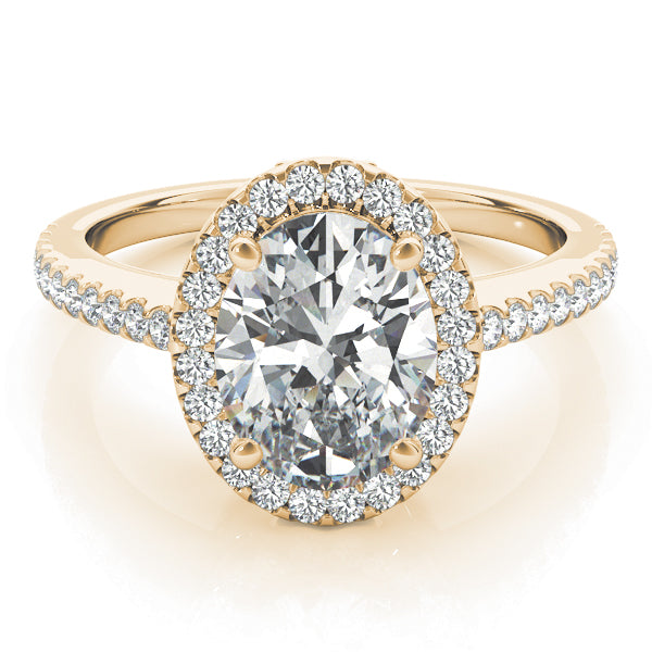 Oval Halo Engagement Ring (84606)