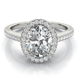 Oval Halo Engagement Ring (84606)