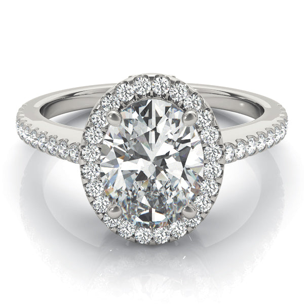 Oval Halo Engagement Ring (84606)