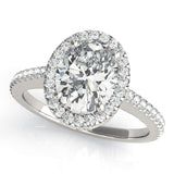 Oval Halo Engagement Ring (84606)