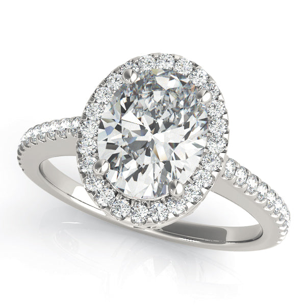 Oval Halo Engagement Ring (84606)