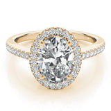 Oval Halo Engagement Ring (84606)
