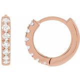 The Radegonde — Round Hoop Earrings - Rose