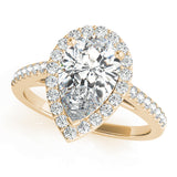 Pear Shape Halo Engagement Ring (84755)