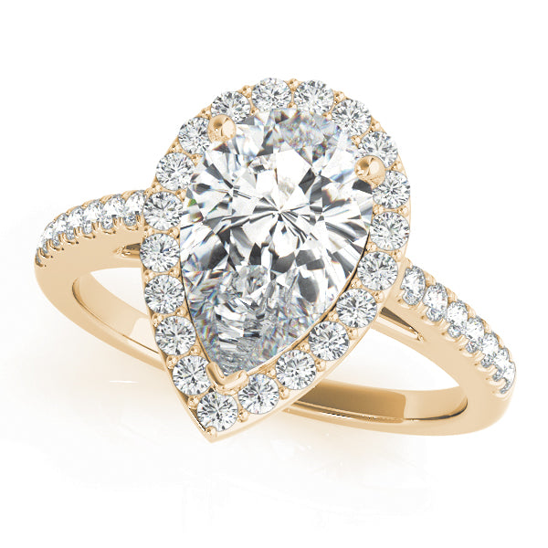 Pear Shape Halo Engagement Ring (84755)