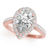 Pear Shape Halo Engagement Ring (84755)