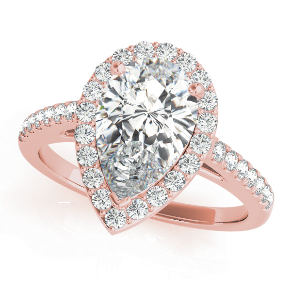 Pear Shape Halo Engagement Ring (84755)