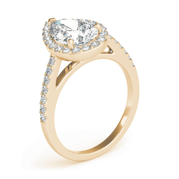 Pear Shape Halo Engagement Ring (84755)