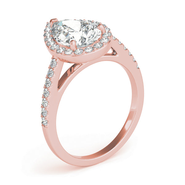 Pear Shape Halo Engagement Ring (84755)
