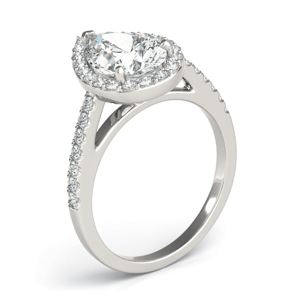 Pear Shape Halo Engagement Ring (84755)