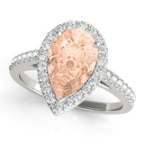 Pear Shape Halo Engagement Ring (84755)