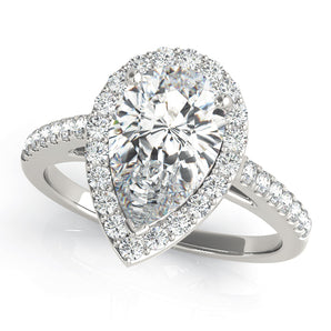 Pear Shape Halo Engagement Ring (84755)
