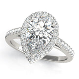 Pear Shape Halo Engagement Ring (84755)