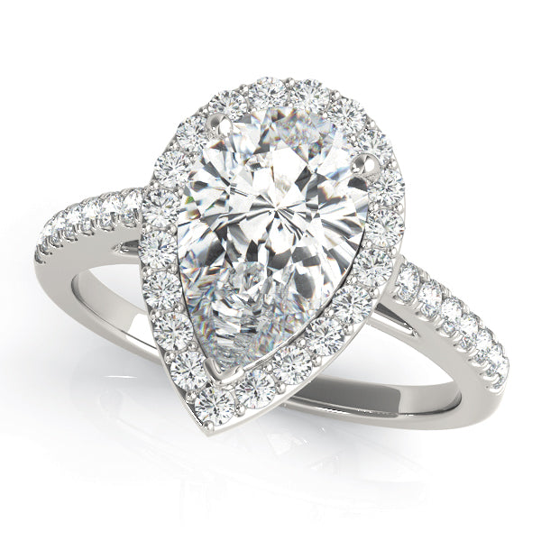 Pear Shape Halo Engagement Ring (84755)
