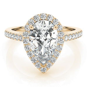 Pear Shape Halo Engagement Ring (84755)