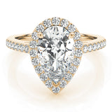Pear Shape Halo Engagement Ring (84755)