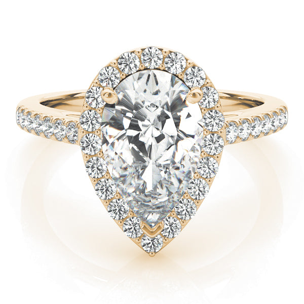 Pear Shape Halo Engagement Ring (84755)
