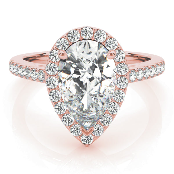 Pear Shape Halo Engagement Ring (84755)
