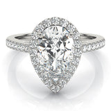 Pear Shape Halo Engagement Ring (84755)