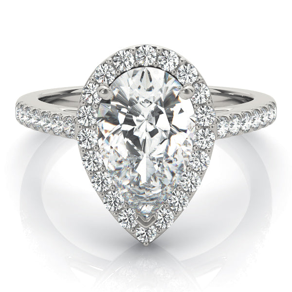 Pear Shape Halo Engagement Ring (84755)