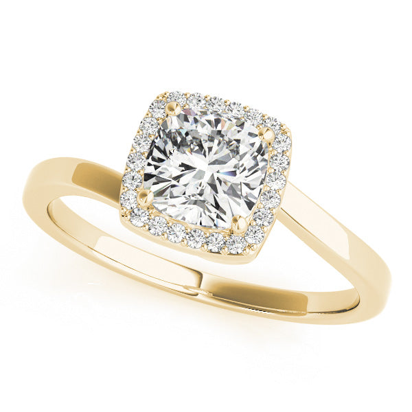 Halo Square & Cushion Engagement Ring (84764)
