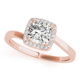 Halo Square & Cushion Engagement Ring (84764)