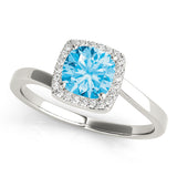 Halo Square & Cushion Engagement Ring (84764)