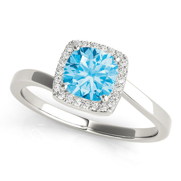 Halo Square & Cushion Engagement Ring (84764)