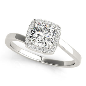 Halo Square & Cushion Engagement Ring (84764)