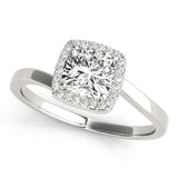Halo Square & Cushion Engagement Ring (84764)