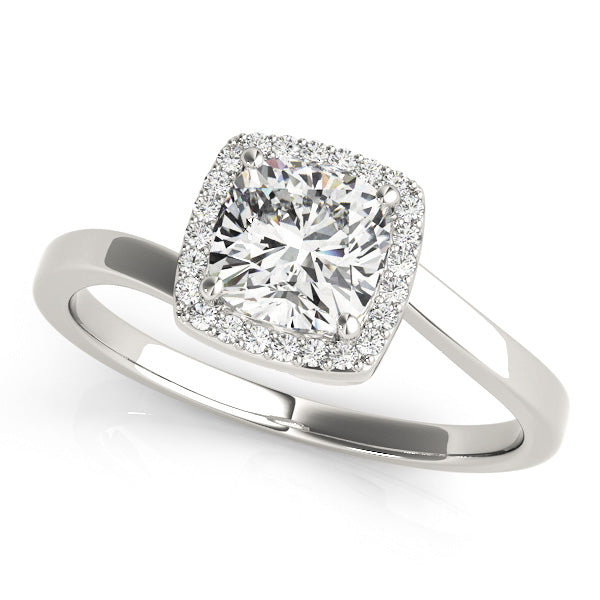 Halo Square & Cushion Engagement Ring (84764)