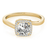 Halo Square & Cushion Engagement Ring (84764)