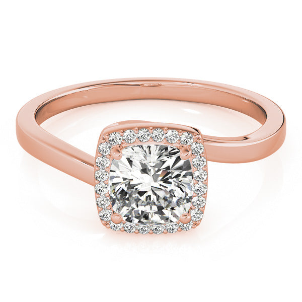 Halo Square & Cushion Engagement Ring (84764)